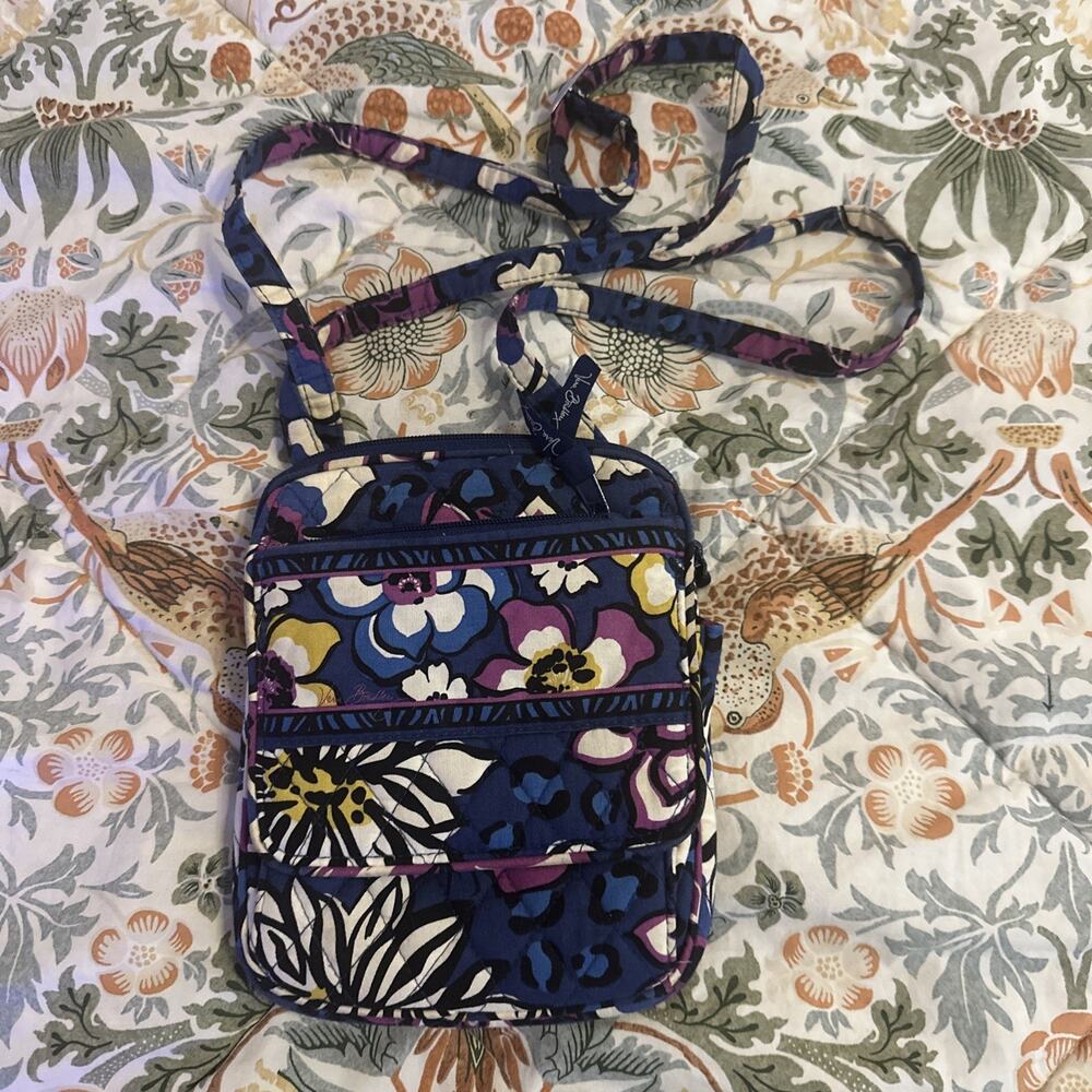 Vera Bradley Blue Purse Mini Hipster Crossbody African Violet
